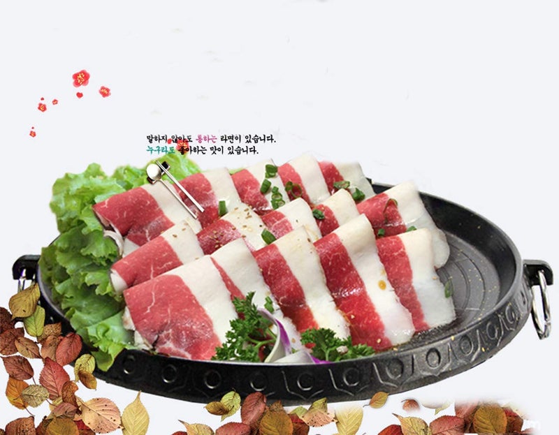 CHYIR Korean Style BBQ Grill Pan with Maifan Coated Surface Non-stick Smokeless Barbecue Plate for Indoor Outdoor Grilling 32x32cm - Image 5